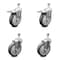 Service Caster 5 Inch Thermoplastic Rubber Swivel 12mm Stem Caster Total Lock Brake, 2PK SCC-TSTTL20S514-TPRB-M1215-2-S-2 - alternate 2